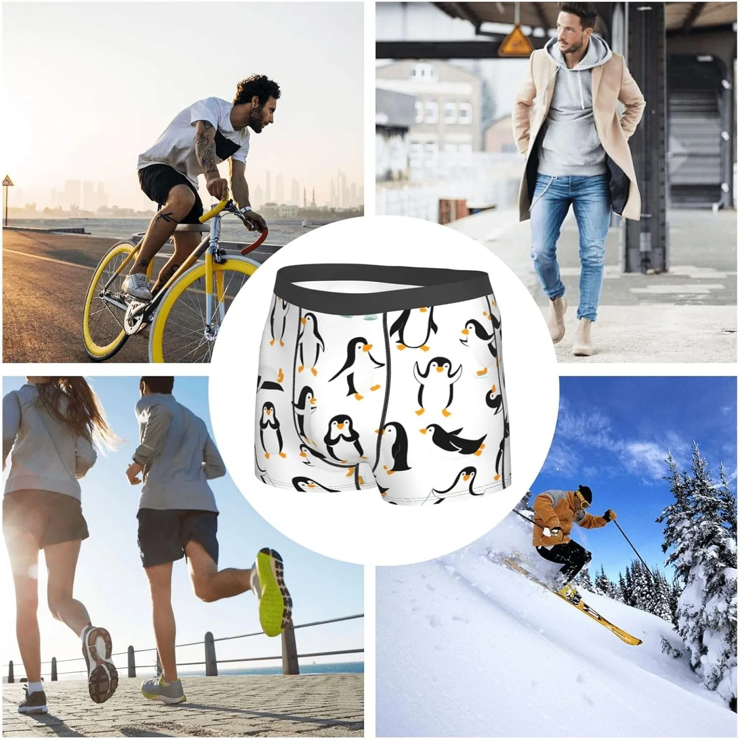Men's Boxer Briefs Breathable Mens Underwear Briefs Soft