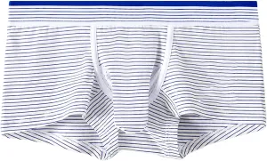 Men's Boxer Briefs Breathable Striped Elephant Trunk Briefs