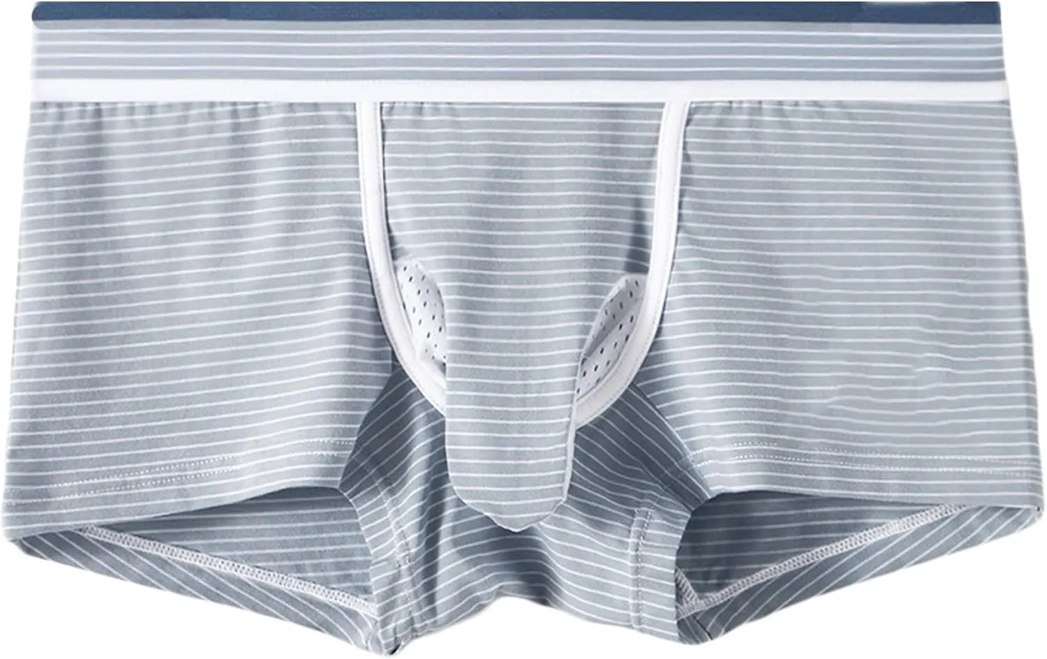 Men's Boxer Briefs Breathable Striped Elephant Trunk Briefs