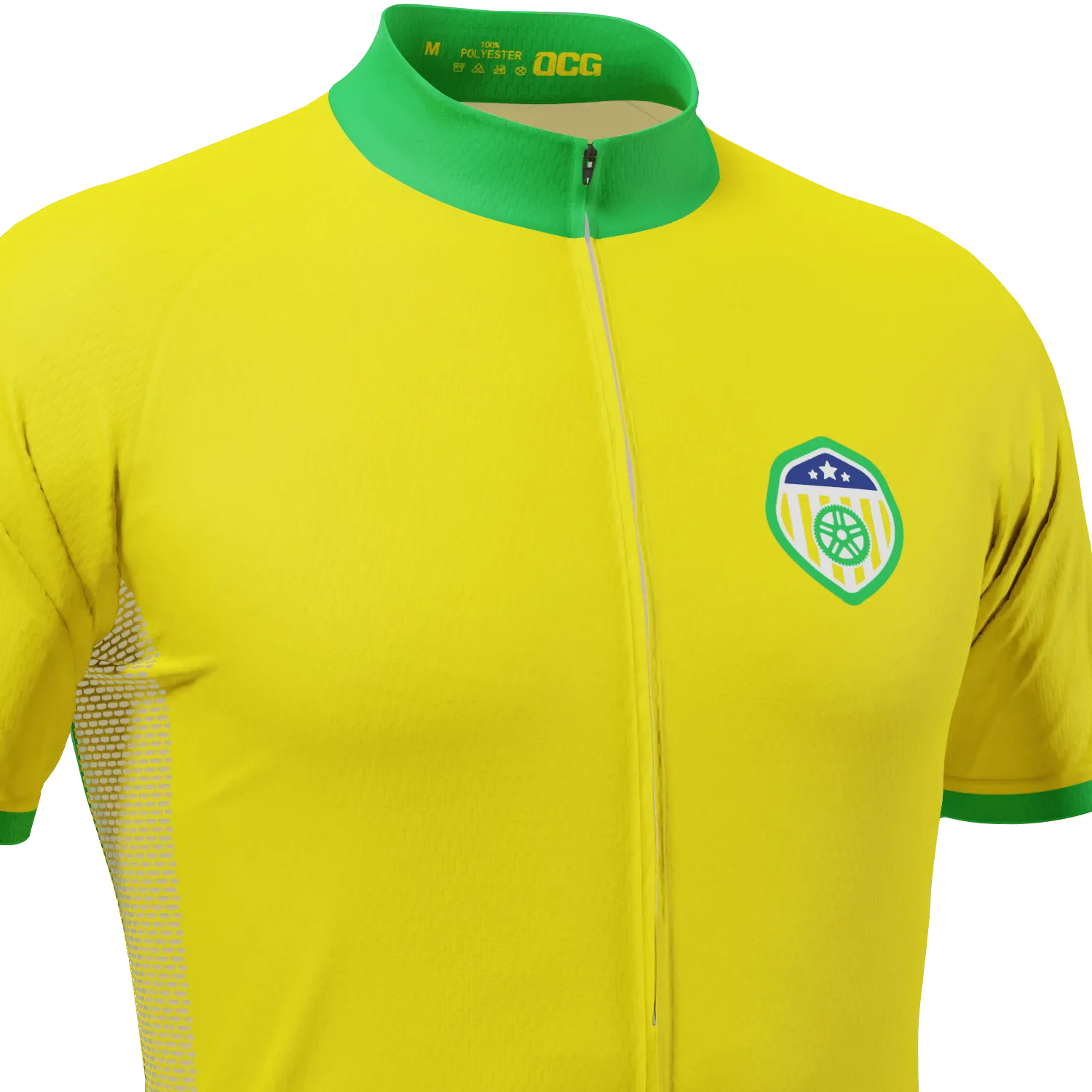 Men's Brazil Soccer Short Sleeve Cycling Jersey