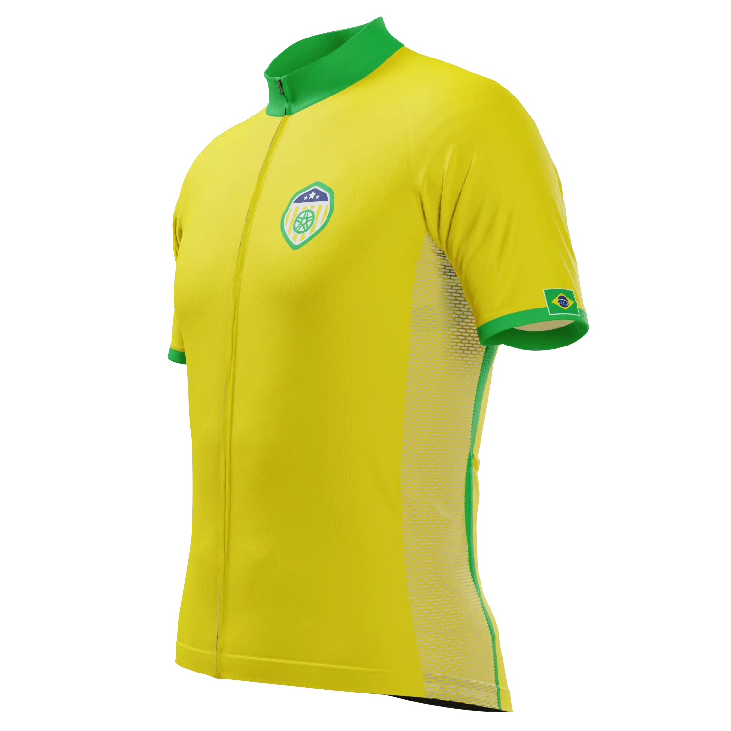Men's Brazil Soccer Short Sleeve Cycling Jersey