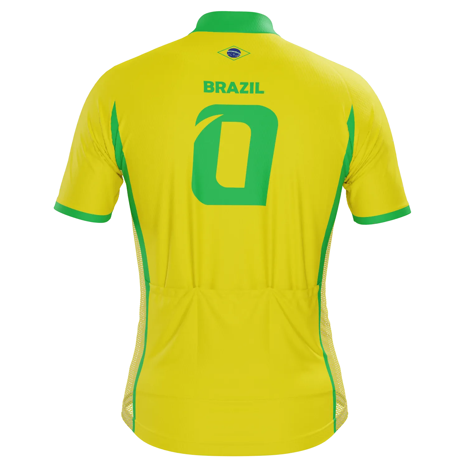Men's Brazil Soccer Short Sleeve Cycling Jersey