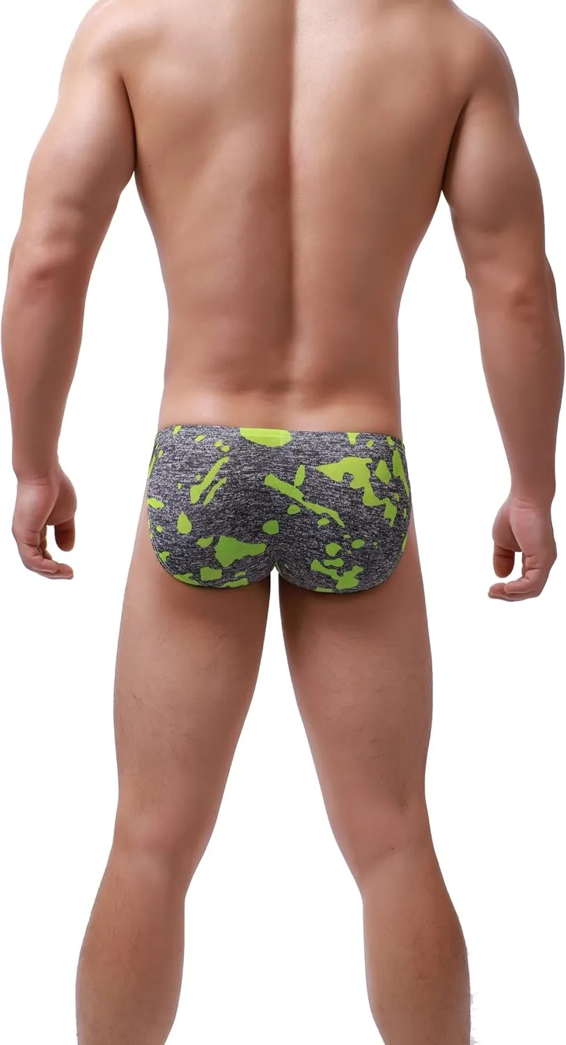 Men's Camouflage Stretch Support Briefs Breathable Pouch Underwear