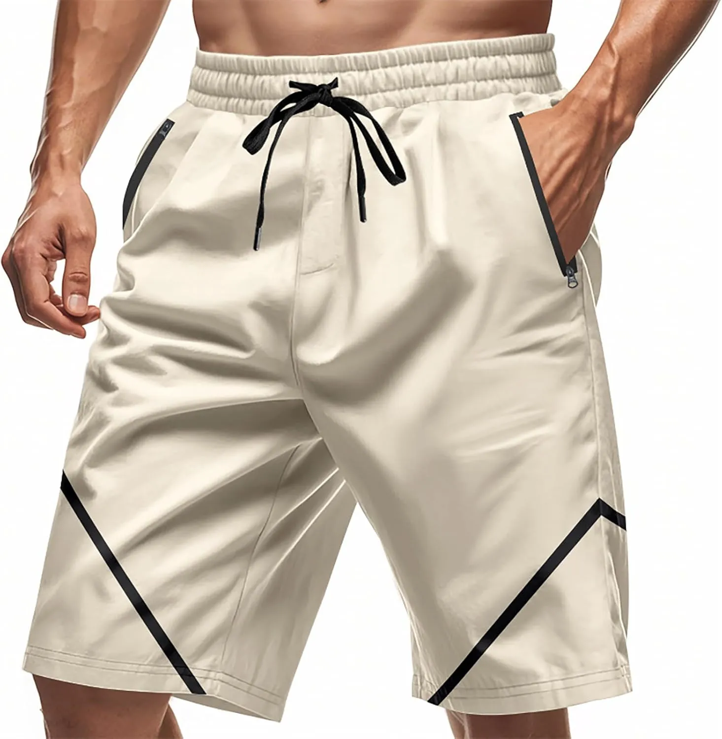Mens Cargo Shorts Below The Knee Casual Loose Fit Short Pants with Pockets 2025
