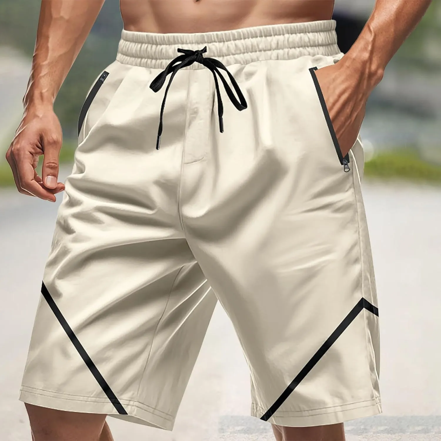 Mens Cargo Shorts Below The Knee Casual Loose Fit Short Pants with Pockets 2025