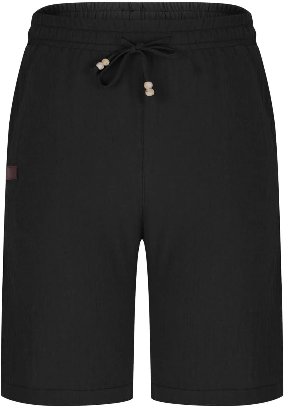 Mens Casual Linen Shorts Casual Cotton Linen Shorts Elastic Waist Short Pants Lightweight Short Summer Golf Shorts