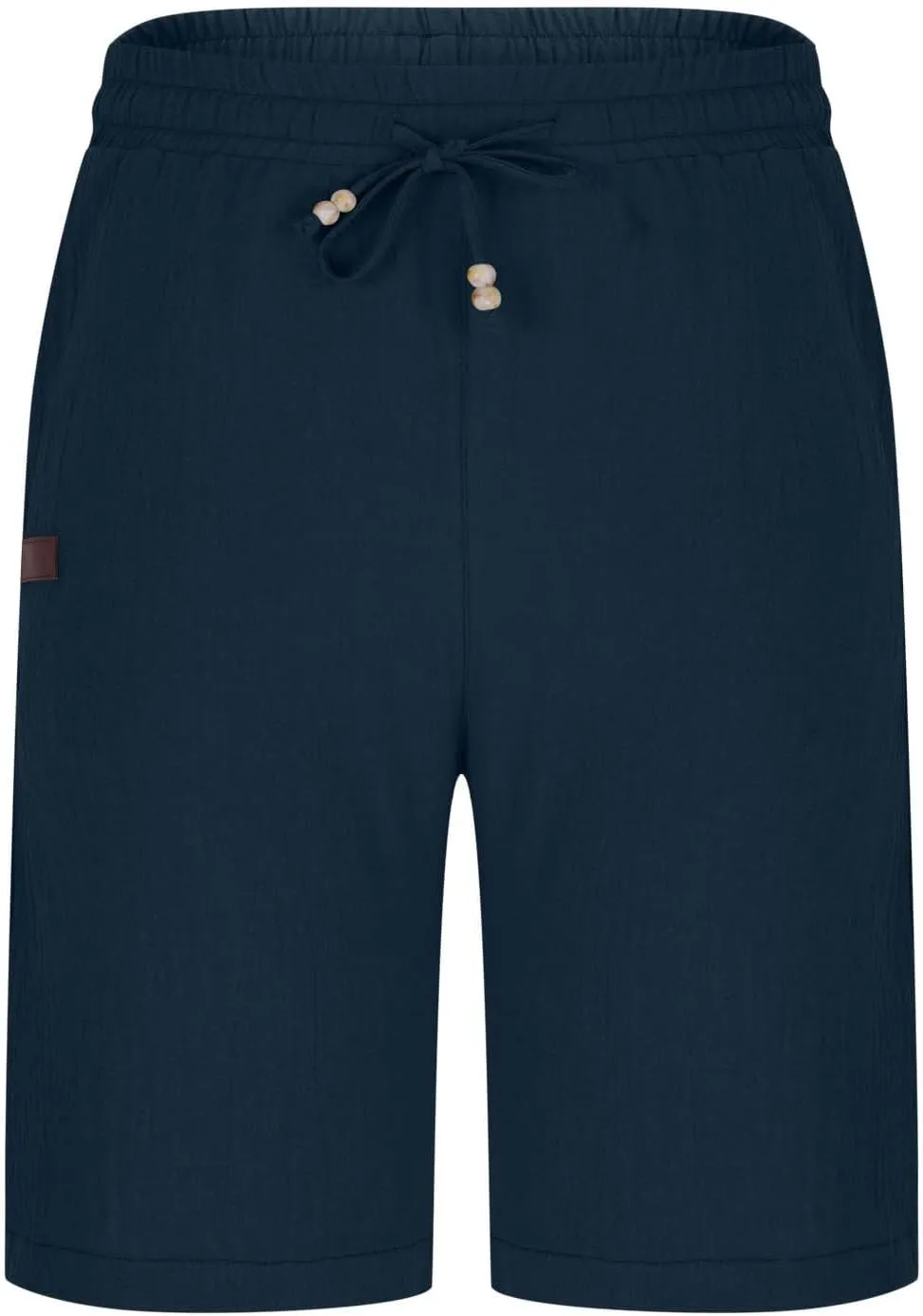 Mens Casual Linen Shorts Casual Cotton Linen Shorts Elastic Waist Short Pants Lightweight Short Summer Golf Shorts