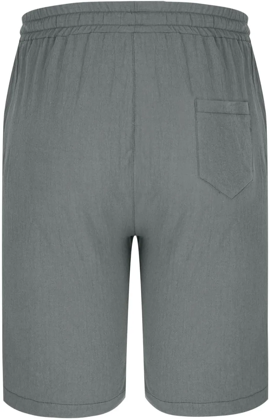 Mens Casual Linen Shorts Casual Cotton Linen Shorts Elastic Waist Short Pants Lightweight Short Summer Golf Shorts