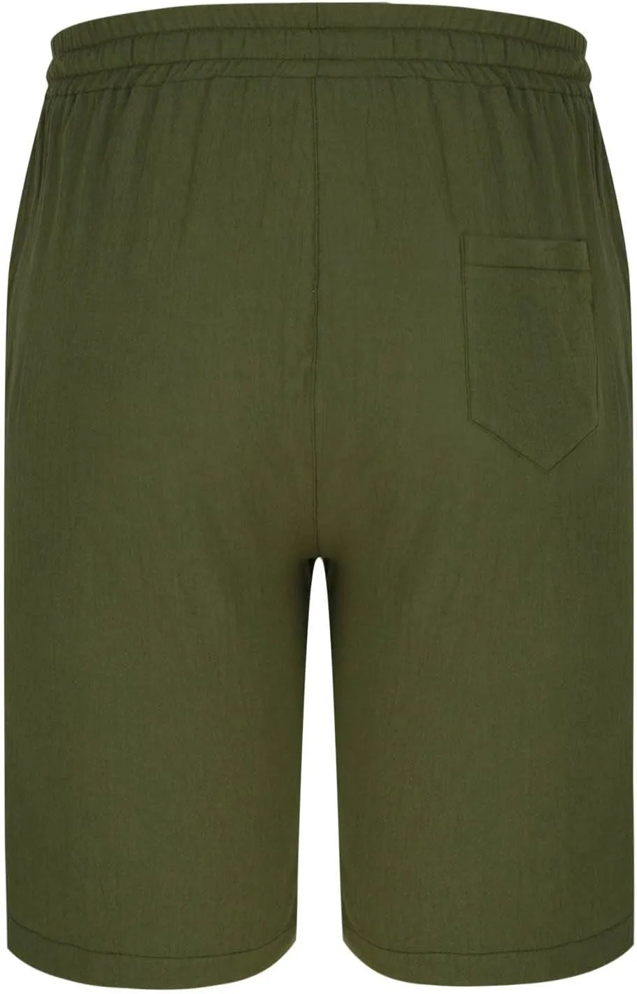Mens Casual Linen Shorts Casual Cotton Linen Shorts Elastic Waist Short Pants Lightweight Short Summer Golf Shorts