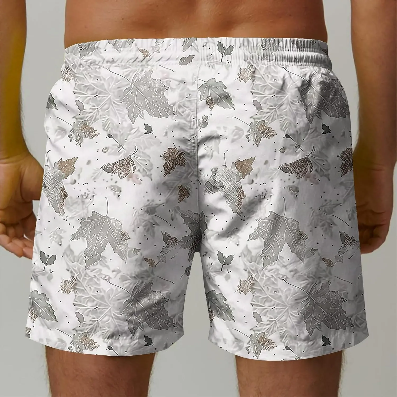 Mens Casual Linen Shorts Workout Running Sport Beach Summer Pant Drawstring Loose Fit Casual Trousers with Pocket