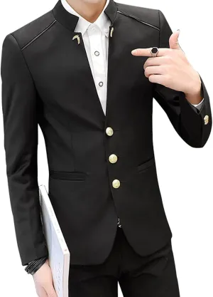 Men's Casual Three Button Slim Fit Blazer Jacket Lightweight Sport Coat Blazer Lightweight Suit Jacket