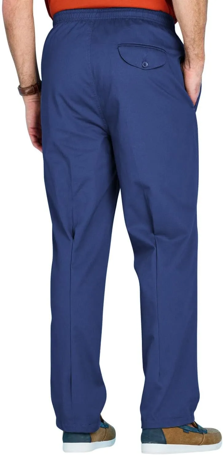 Men's Comfort Fit Cotton Rugby Pants Elastic Waistband with Drawstring