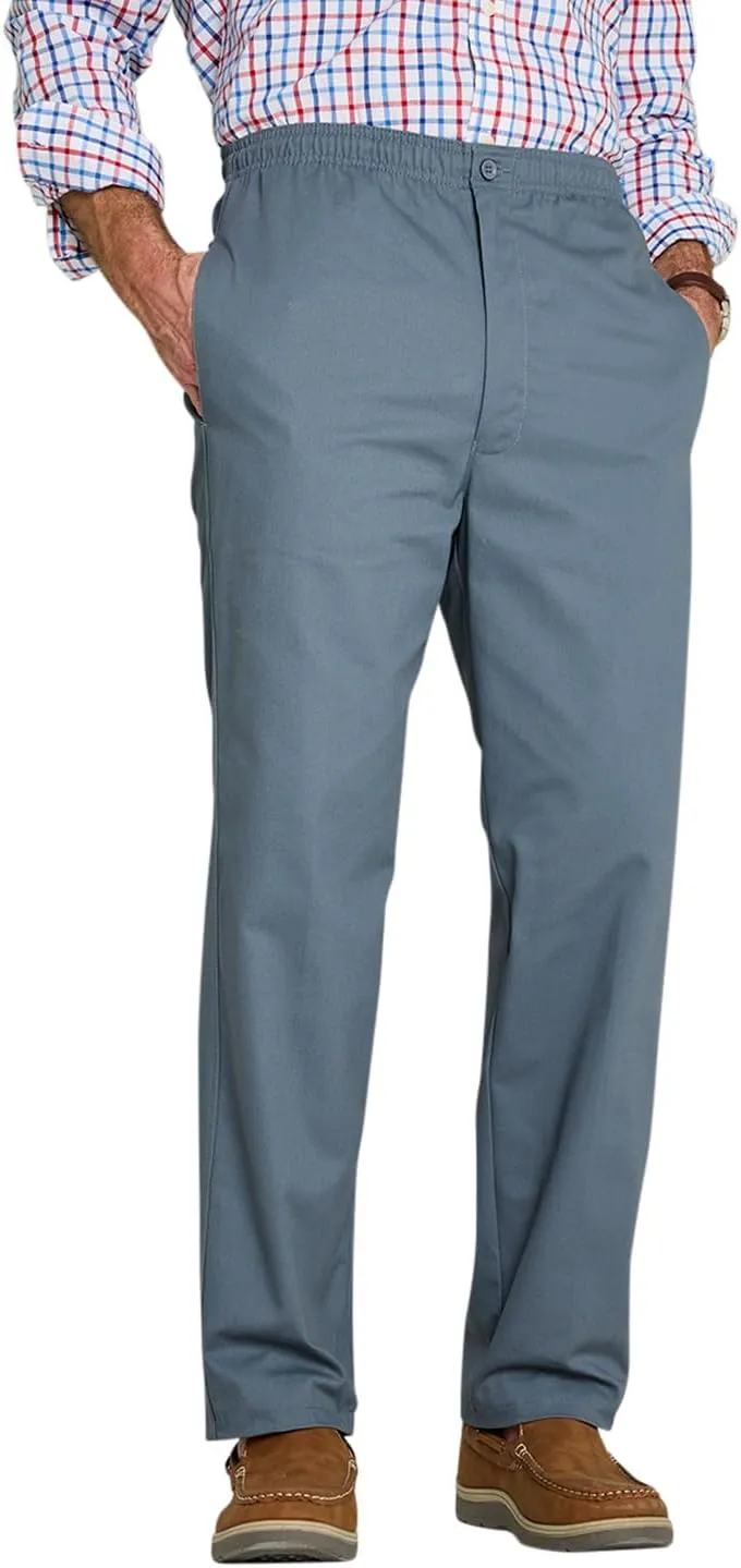 Men's Comfort Fit Cotton Rugby Pants Elastic Waistband with Drawstring