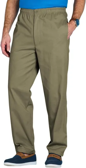 Men's Comfort Fit Cotton Rugby Pants Elastic Waistband with Drawstring