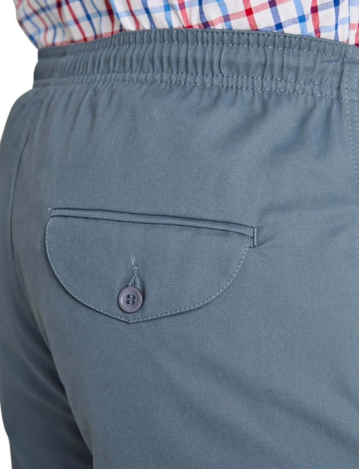 Men's Comfort Fit Cotton Rugby Pants Elastic Waistband with Drawstring