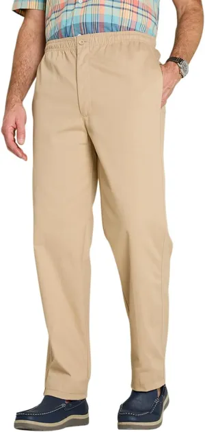 Men's Comfort Fit Cotton Rugby Pants Elastic Waistband with Drawstring