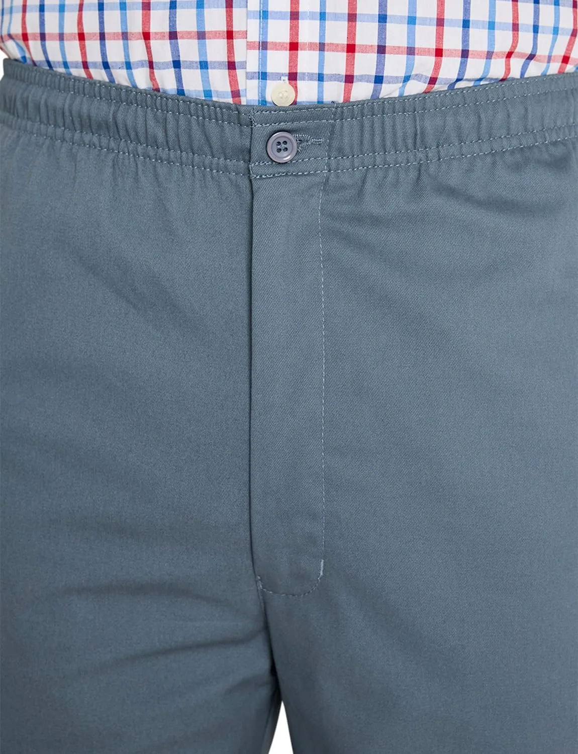 Men's Comfort Fit Cotton Rugby Pants Elastic Waistband with Drawstring