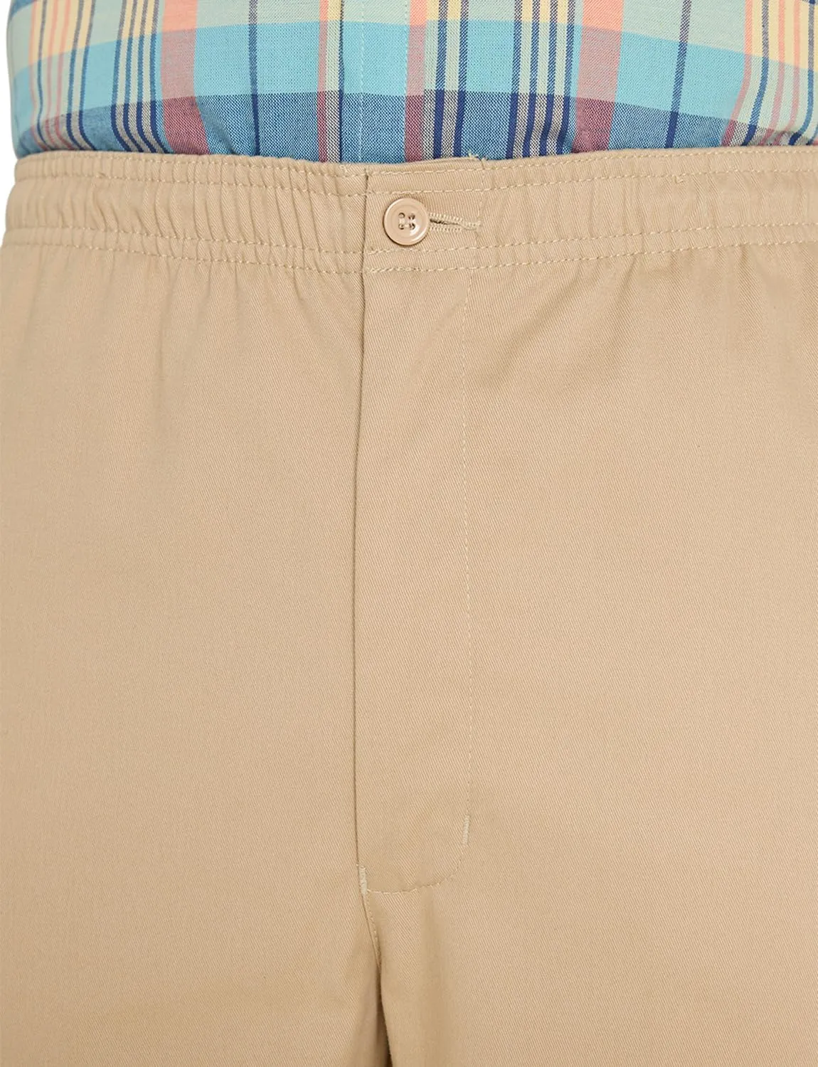 Men's Comfort Fit Cotton Rugby Pants Elastic Waistband with Drawstring