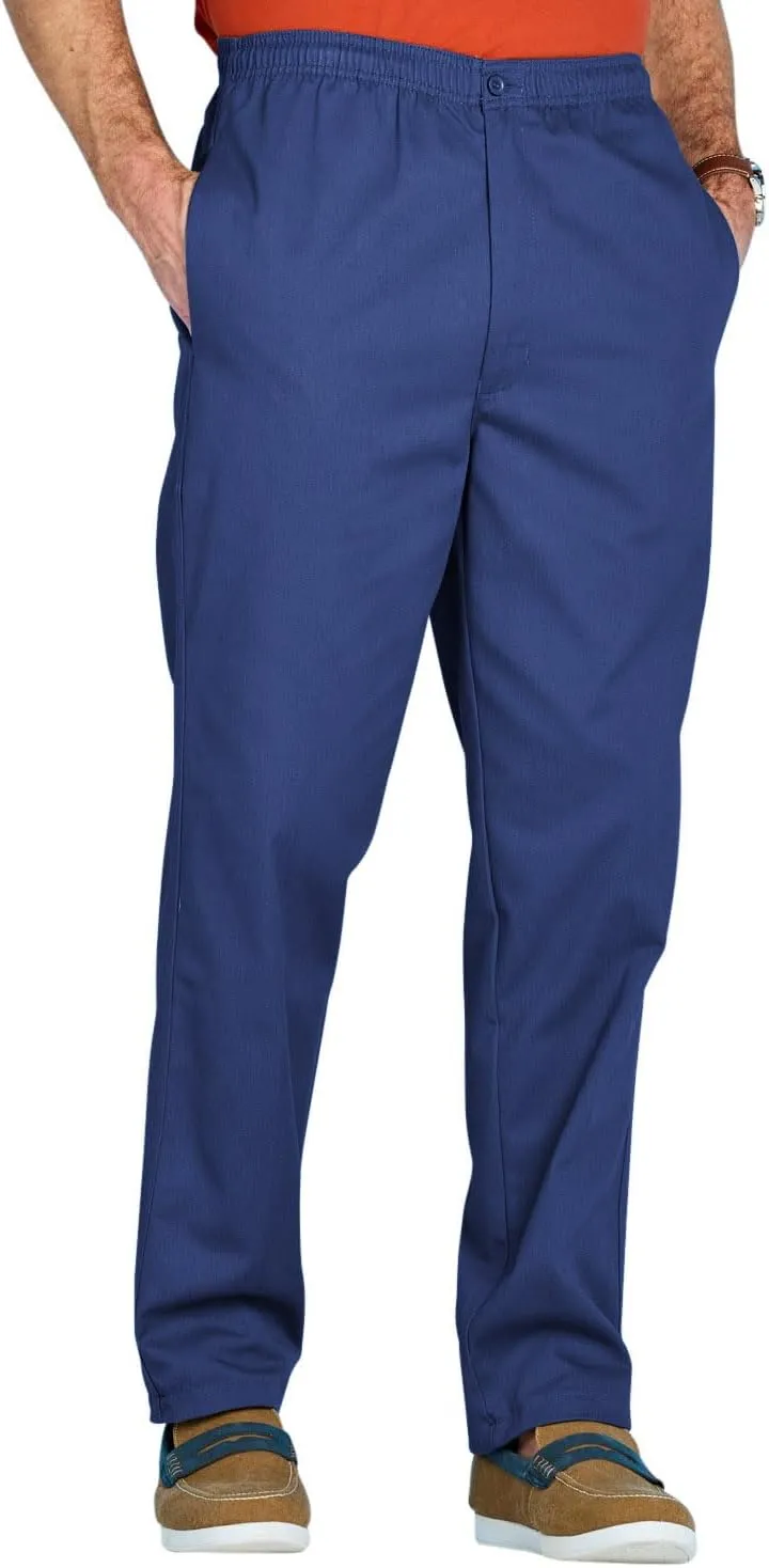 Men's Comfort Fit Cotton Rugby Pants Elastic Waistband with Drawstring
