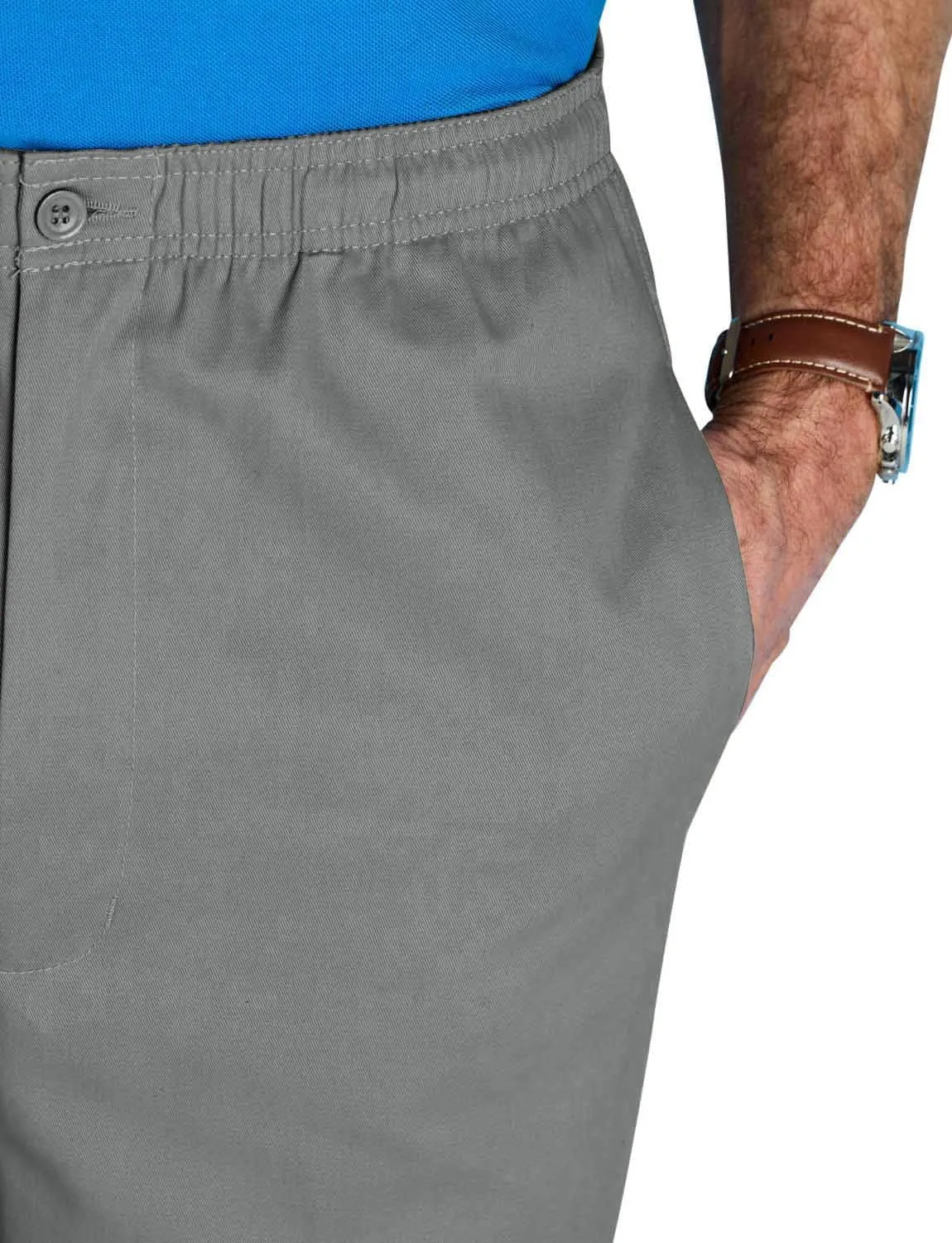 Men's Comfort Fit Cotton Rugby Pants Elastic Waistband with Drawstring