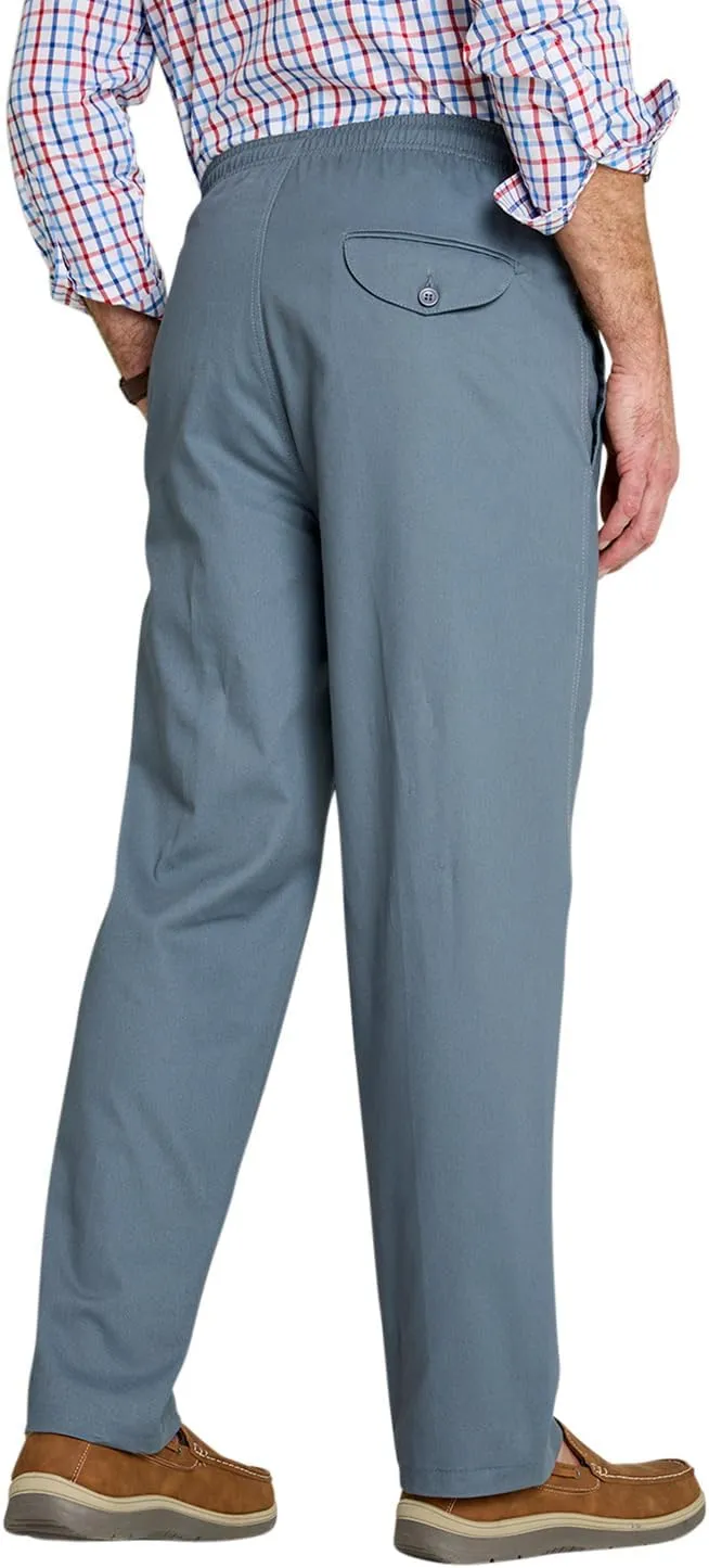 Men's Comfort Fit Cotton Rugby Pants Elastic Waistband with Drawstring