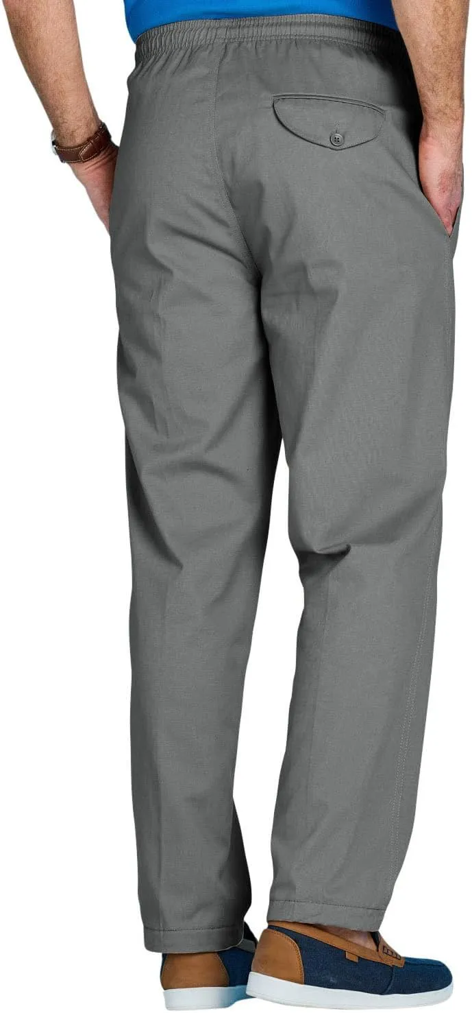 Men's Comfort Fit Cotton Rugby Pants Elastic Waistband with Drawstring