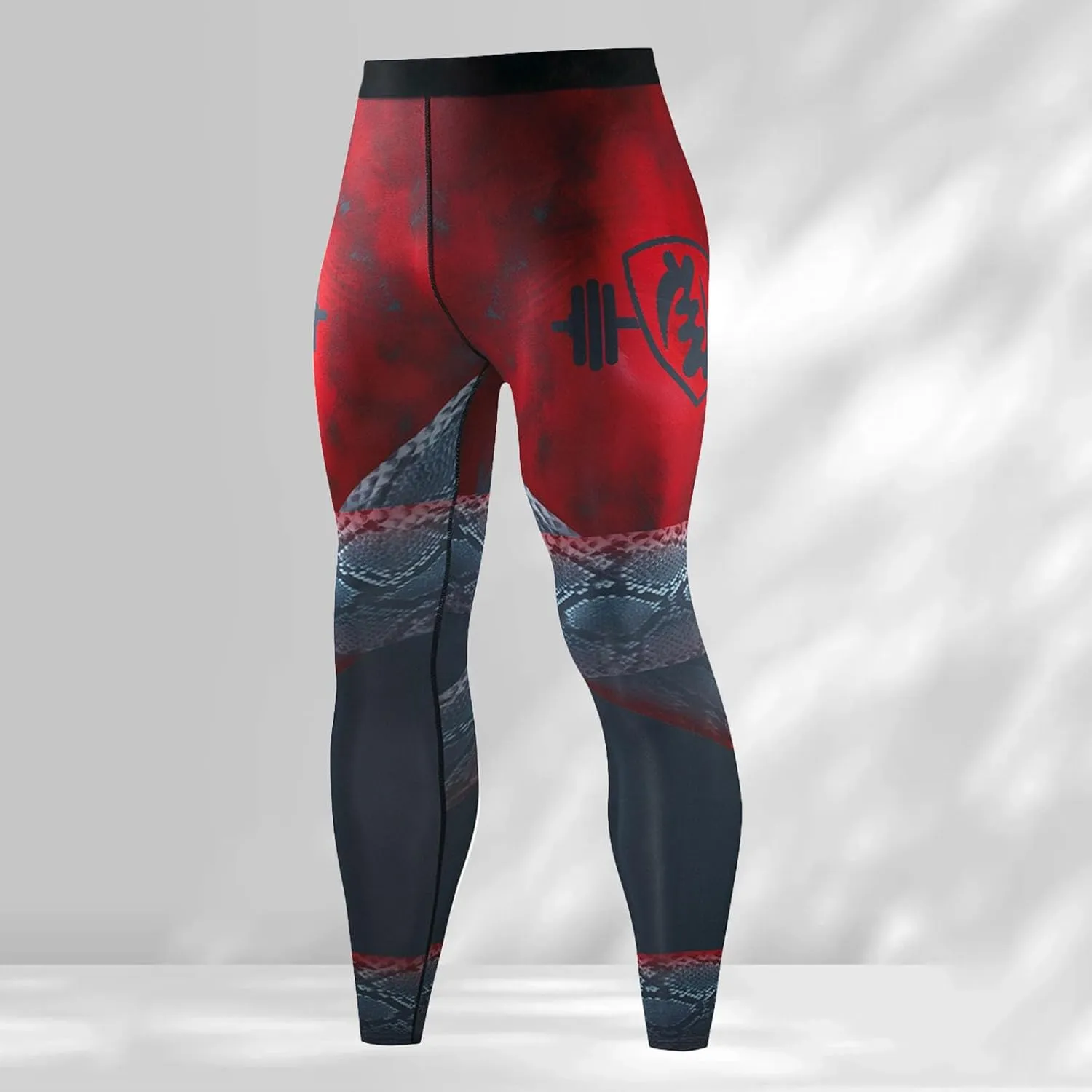 Mens Compression Pants Seamless Quick Dry High Waist Running Sports Gym Compression Pants Jogger Athletic Leggings