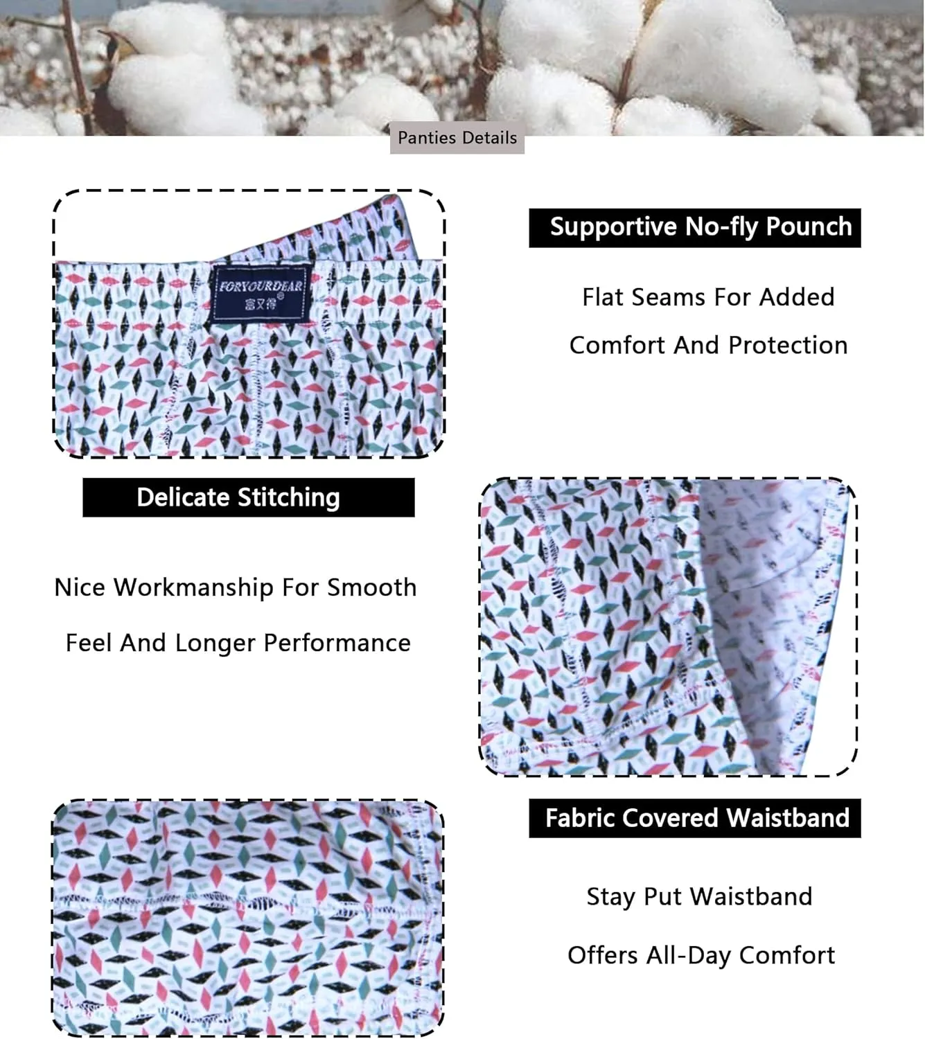 Men's Cotton Breathable Classics 3-Pack Brief, Moisture Wicking, Machine Washable