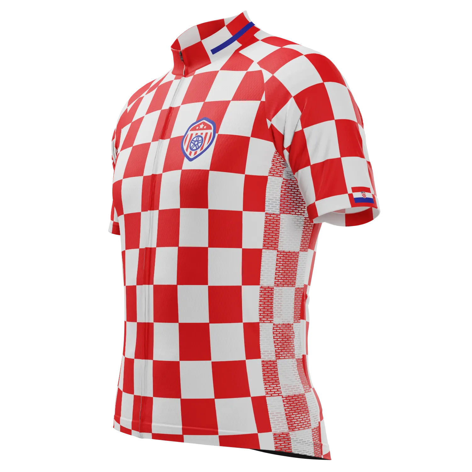 Men's Croatia Soccer Short Sleeve Cycling Jersey