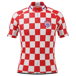 Men's Croatia Soccer Short Sleeve Cycling Jersey
