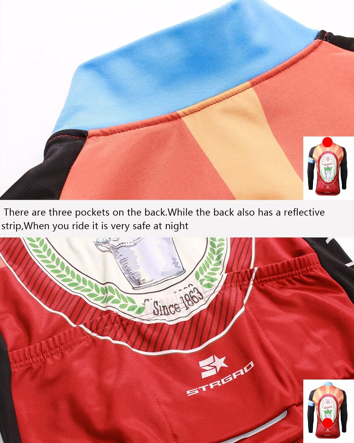 Men's Cycling Bike Jackets Winter Thermal Running Jacket Windproof Breathable Reflective Lightweight Windbreaker