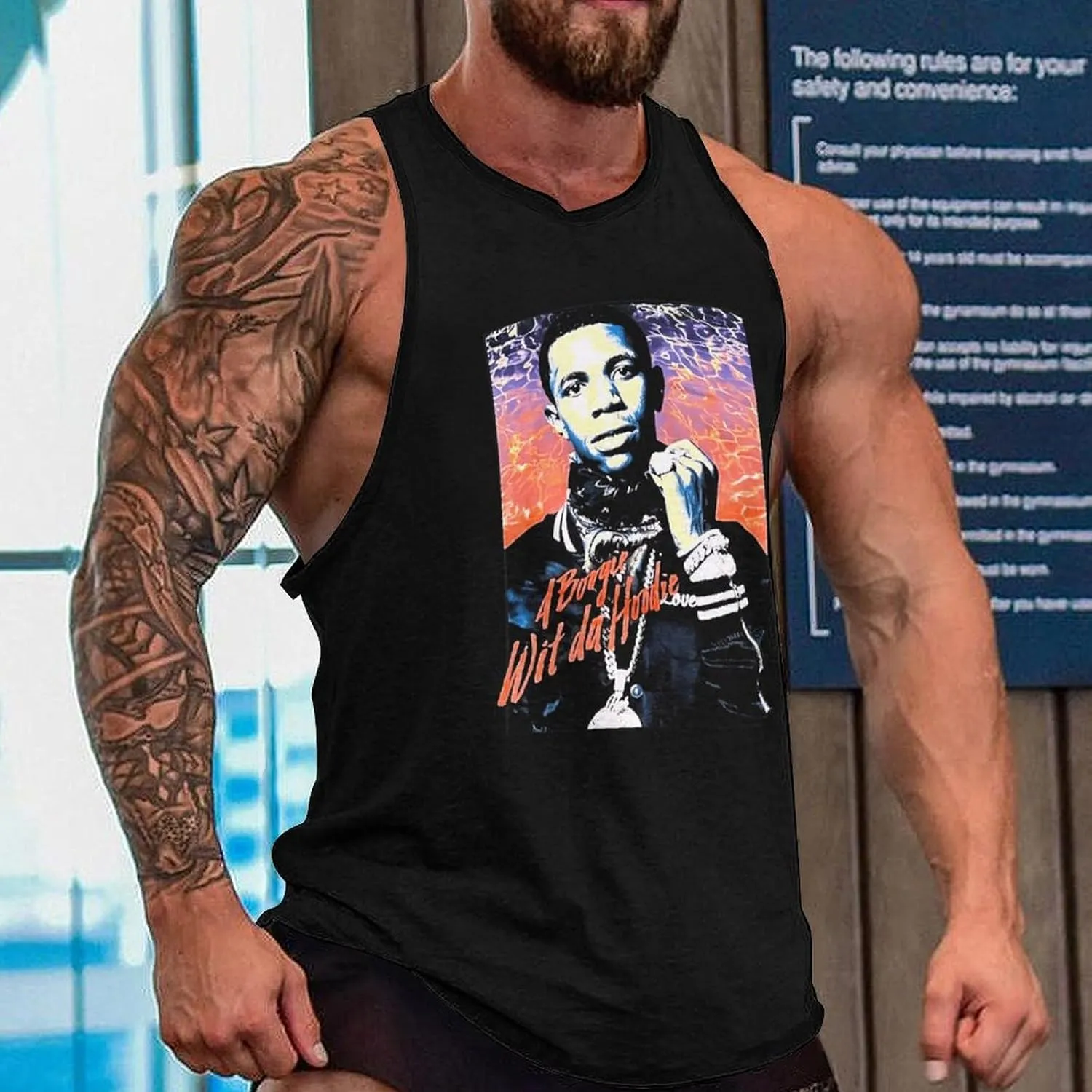 Men's Eco-Friendly Tank Top Comfortable Muscle Shirt Flexible Ribbed Tank