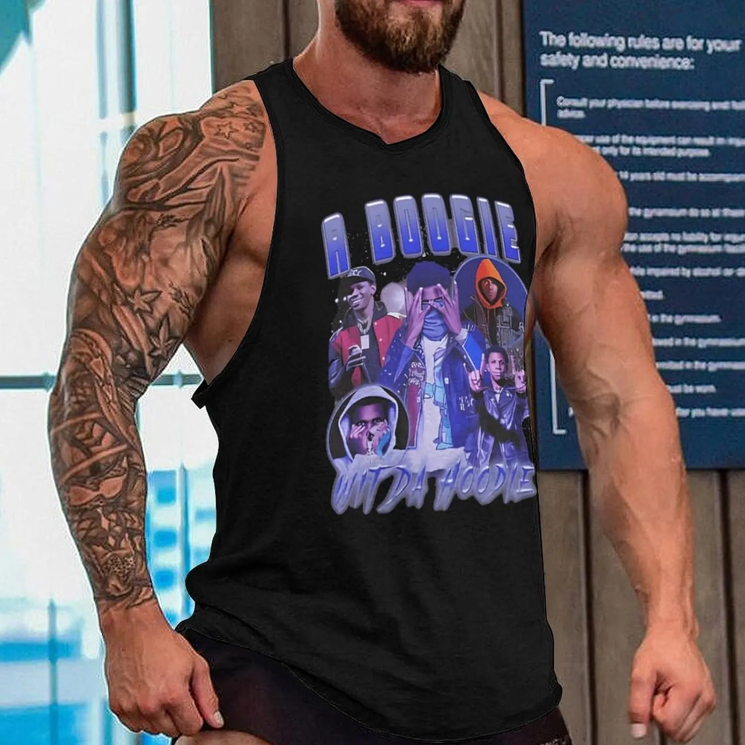 Men's Eco-Friendly Tank Top Comfortable Muscle Shirt Flexible Ribbed Tank