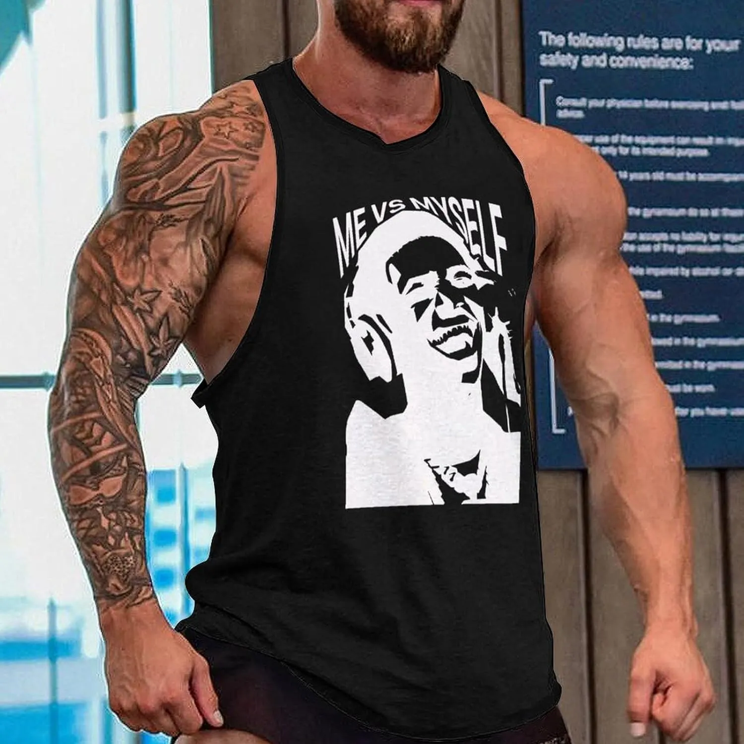 Men's Eco-Friendly Tank Top Comfortable Muscle Shirt Flexible Ribbed Tank