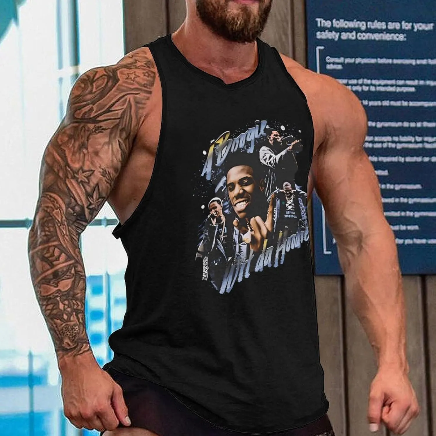 Men's Eco-Friendly Tank Top Comfortable Muscle Shirt Flexible Ribbed Tank