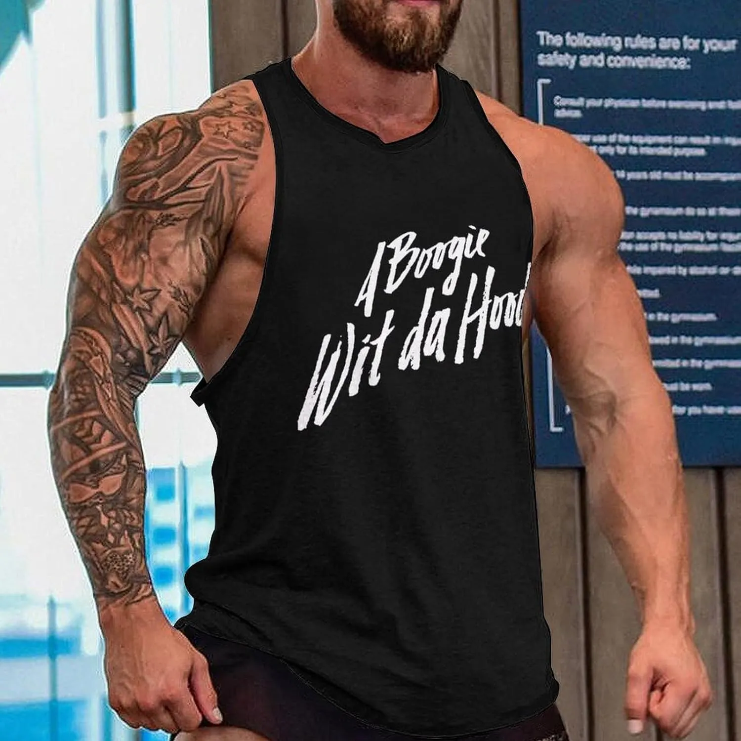 Men's Eco-Friendly Tank Top Comfortable Muscle Shirt Flexible Ribbed Tank