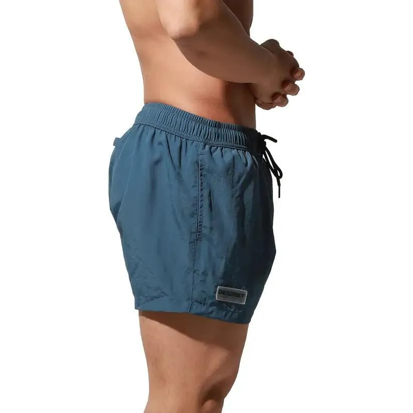 Men's Geometric Stitching Quick-Dry Board Shorts Nylon Swimwear