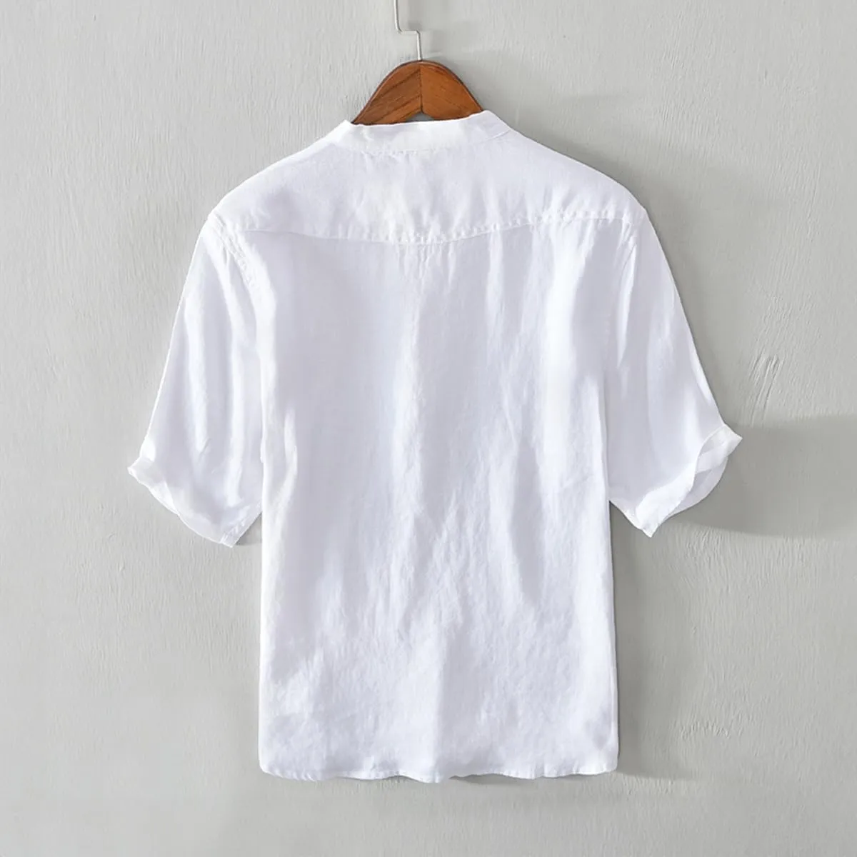 Men’s Half-Sleeve Linen T-Shirt - Breathable, Lightweight, Summer Essential, Casual Comfort Fit
