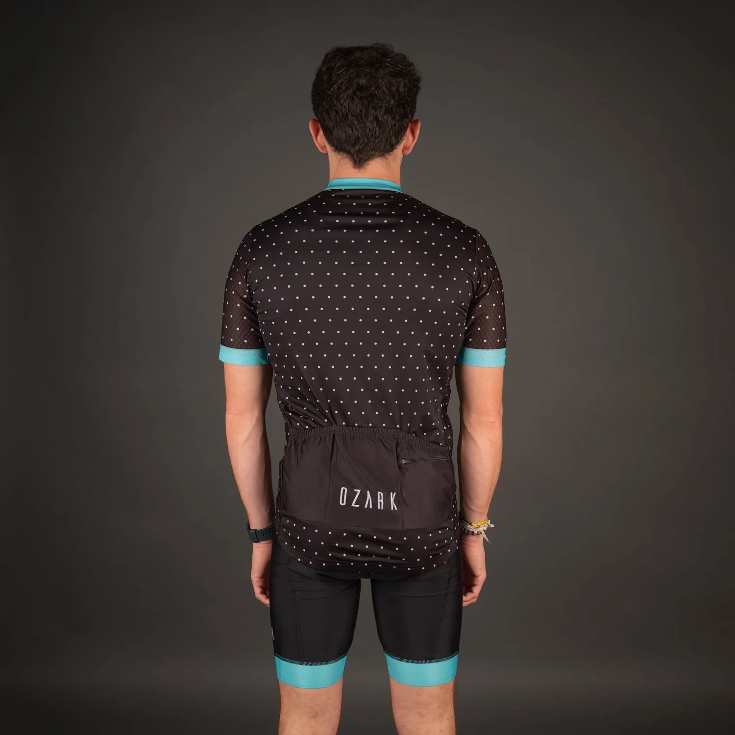 Men's Jersey - Black Polka Dot