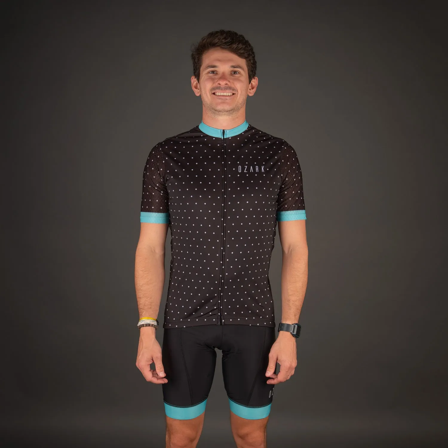Men's Jersey - Black Polka Dot