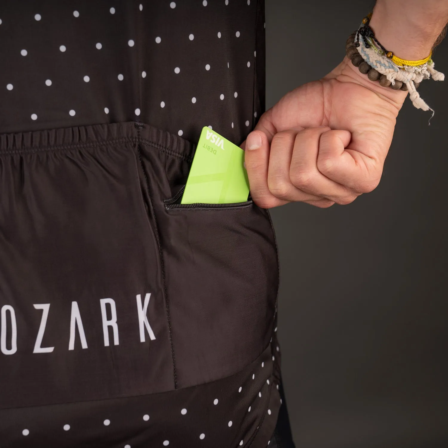 Men's Jersey - Black Polka Dot
