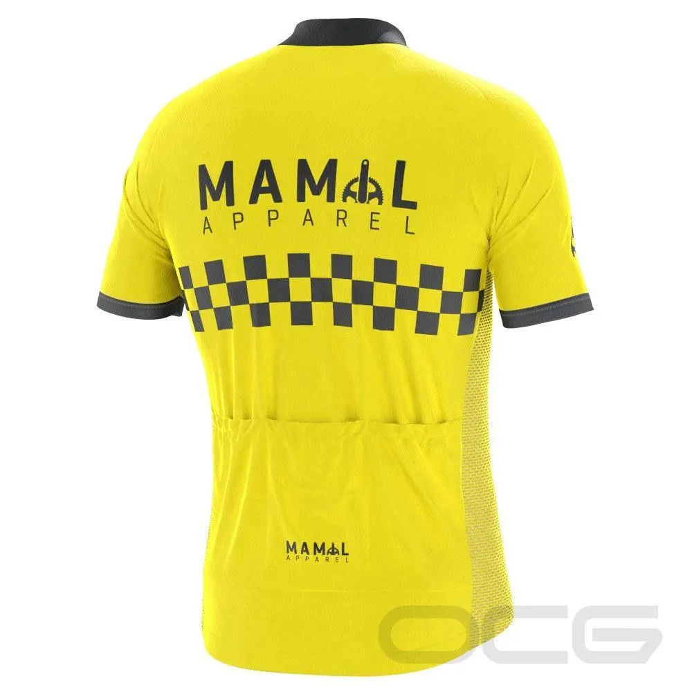 Men's MAMIL Apparel 1977 Tour de France Yellow Jersey Short Sleeve Cycling Jersey