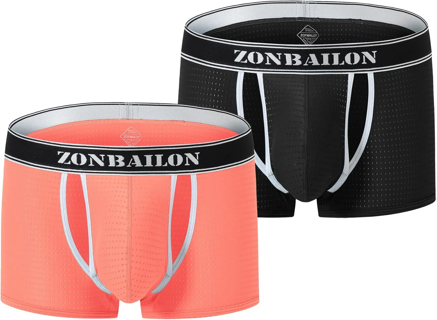 Mens Mesh Boxer Briefs Breathable Trunks Underwear