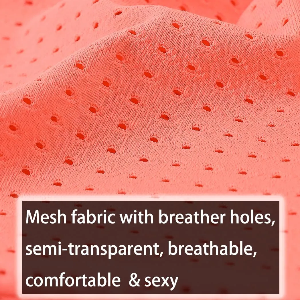 Mens Mesh Boxer Briefs Breathable Trunks Underwear