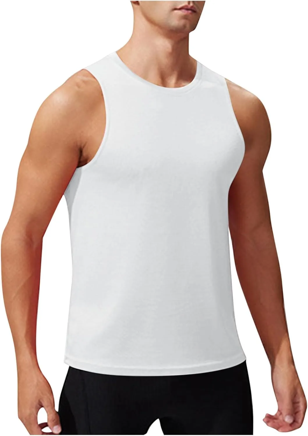 Mens Quick Dry Tank Tops Summer Gym Bodybuilding Muscle T Shirts Casual Sleeveless Sports Running Training Tees