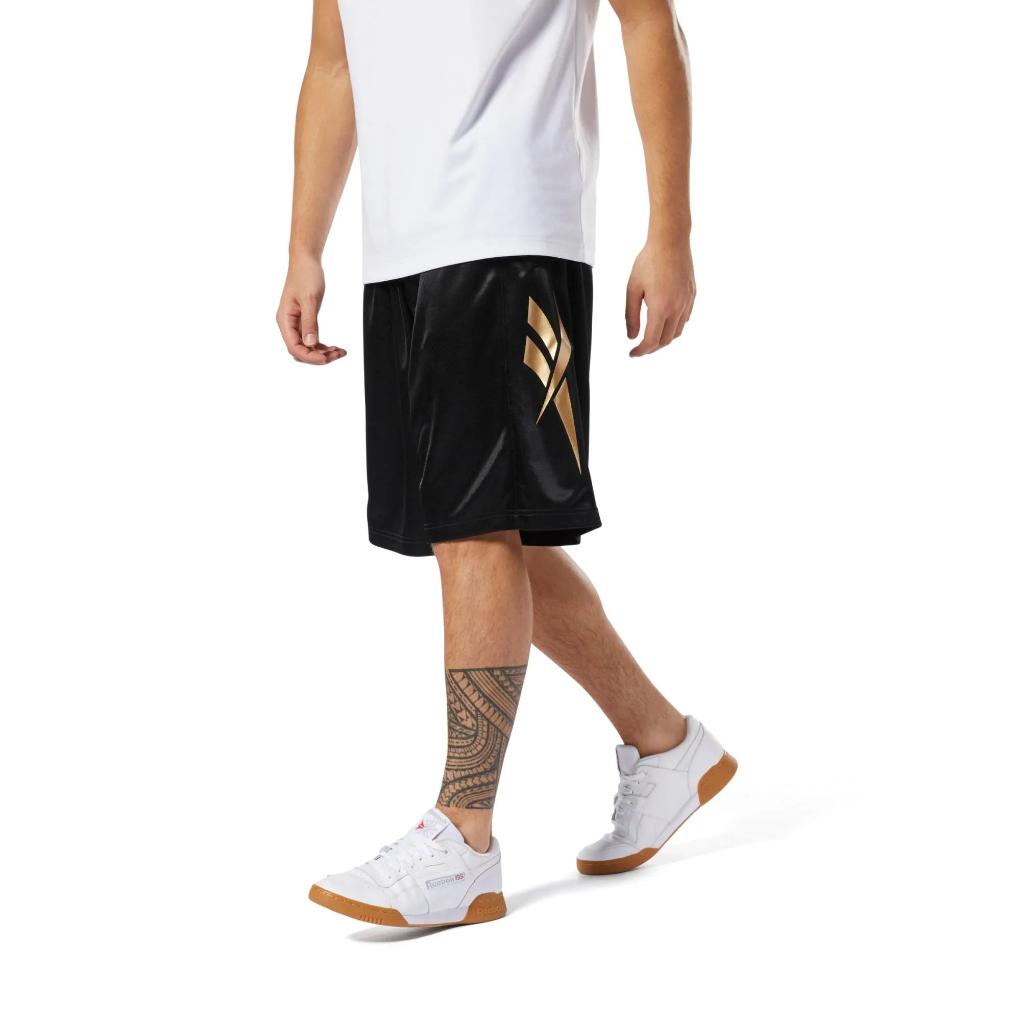 Mens Reebok Iverson I3 Classics Vector Legacy Basketball Shorts In Black