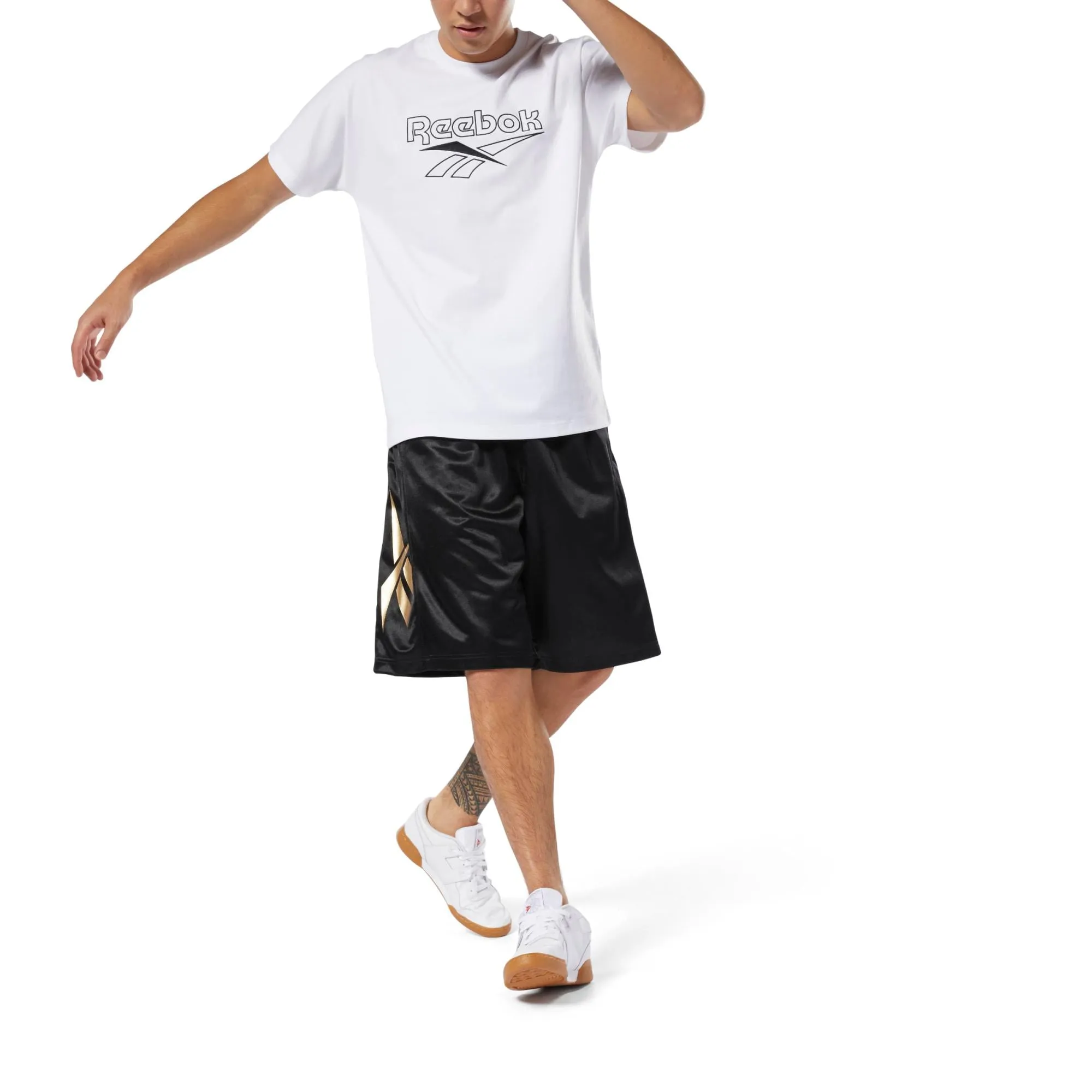Mens Reebok Iverson I3 Classics Vector Legacy Basketball Shorts In Black