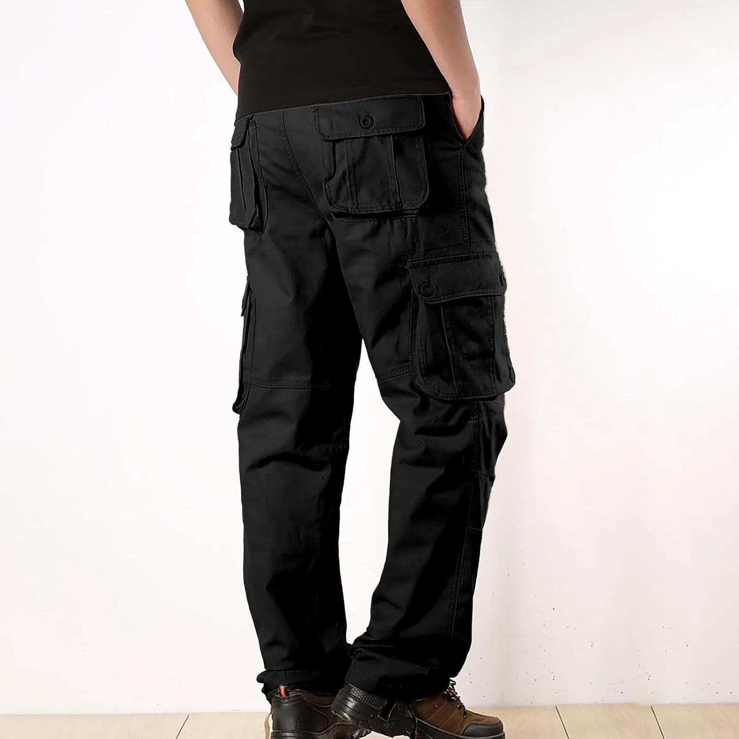 Mens Resort Wear 2025 Comfortable Tactical Cargo Hiking Pants Multi Pockets Relaxed Fit Stretch Quick Dry Work Trousers