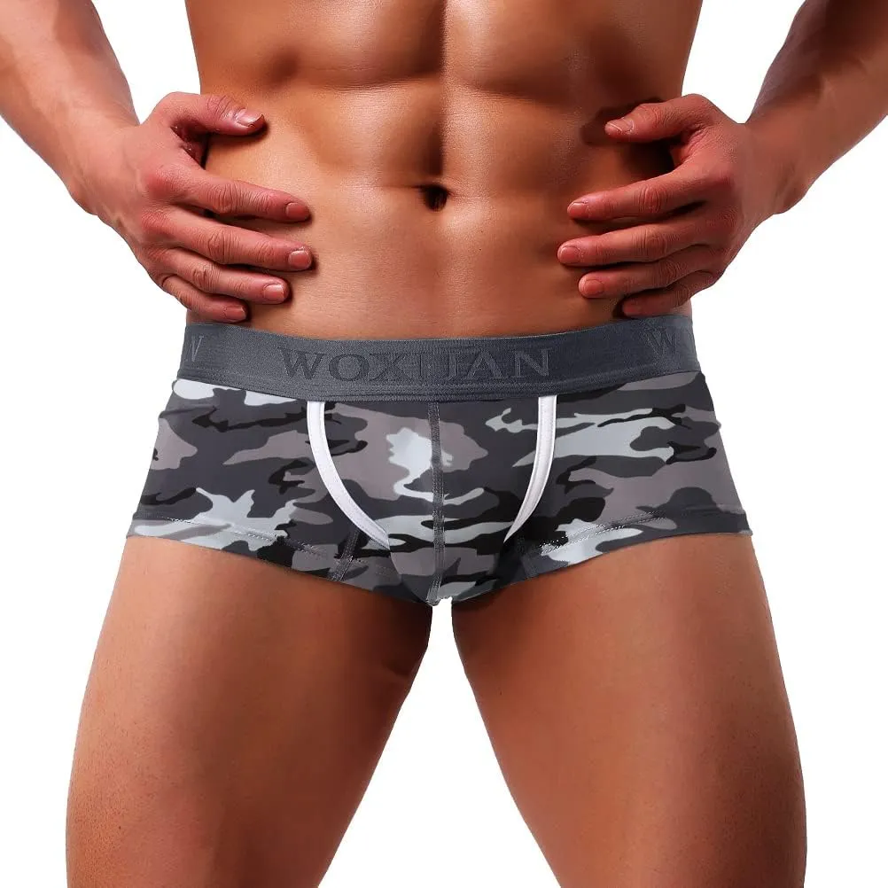 Men's Sexy Underwear Boxer Briefs Mesh Breathable Underpants
