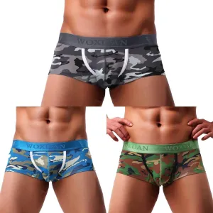 Men's Sexy Underwear Boxer Briefs Mesh Breathable Underpants